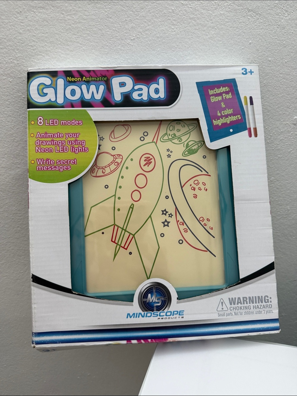 Mindscope Glow Pad Neon Animator - Teal Glow Frame